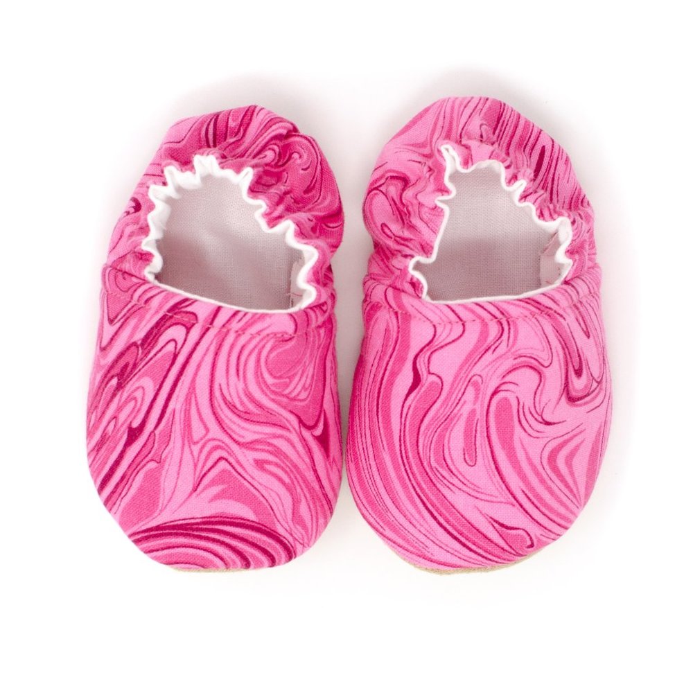 Pink Swirl Soft Sole Baby Shoes
